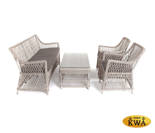 "Латте" лаунж-зона из искусственного ротанга, цвет бежевый