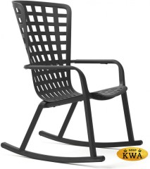 Кресло-качалка пластиковое с подушкой