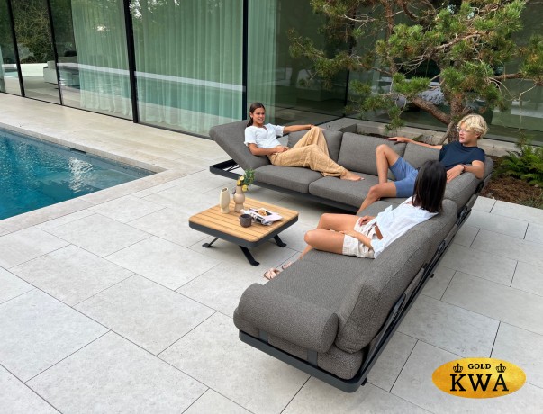 Lund Диван антрацит/антрацит, алюминий/олефин