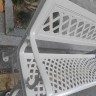 Белая скамейка из литого алюминия ТУРИН