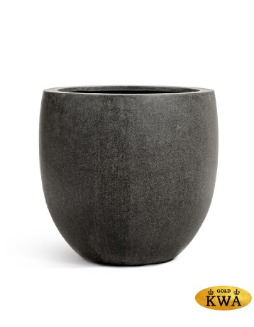 Кашпо TREEZ Effectory Stone Большой округлый конус Тёмно-серый камень д-90 см, в-86 см