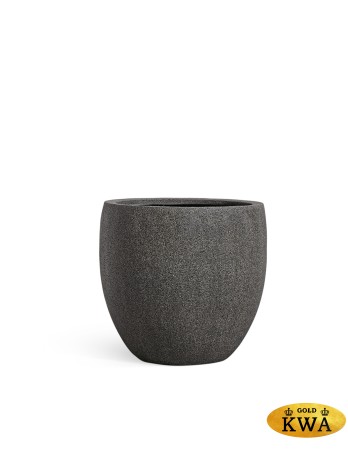 Кашпо TREEZ Effectory Stone Большой округлый конус Тёмно-серый камень д-90 см, в-86 см