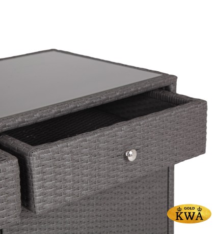 "Мальта" тумба плетеная из искусственного ротанга, цвет графит