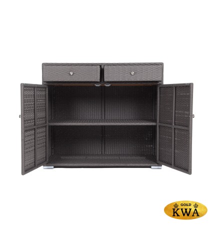 "Мальта" тумба плетеная из искусственного ротанга, цвет графит