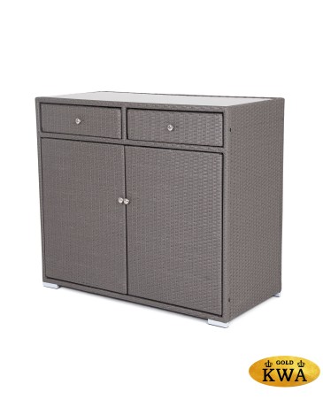 "Мальта" тумба плетеная из искусственного ротанга, цвет графит