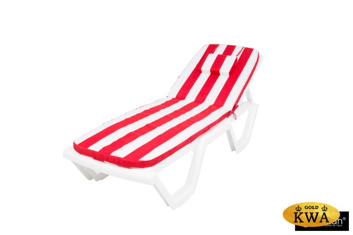 Матрац 710*570/1130*570мм с вертикальной подушкой (бело-красный) Premium