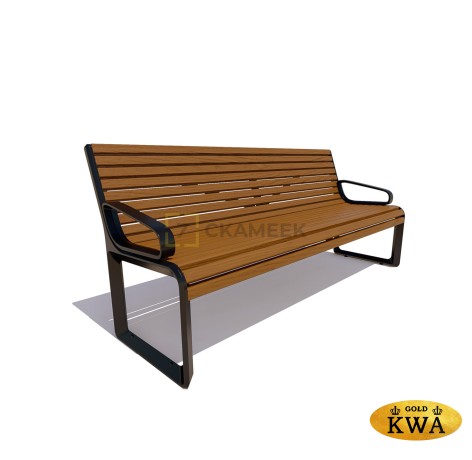 Скамейка «Милан» с подлокотниками (2,0 м ангарская сосна)