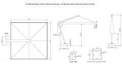 Зонт профессиональный 4х4 м