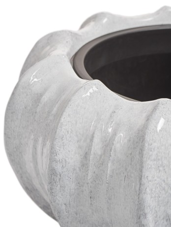 Кашпо TREEZ Effectory Aura Низкая Design-чаша Жемчужный лак д-53 см, в-31 см 1/1