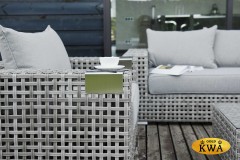 "Тито" лаунж-зона из искусственного ротанга, цвет серый