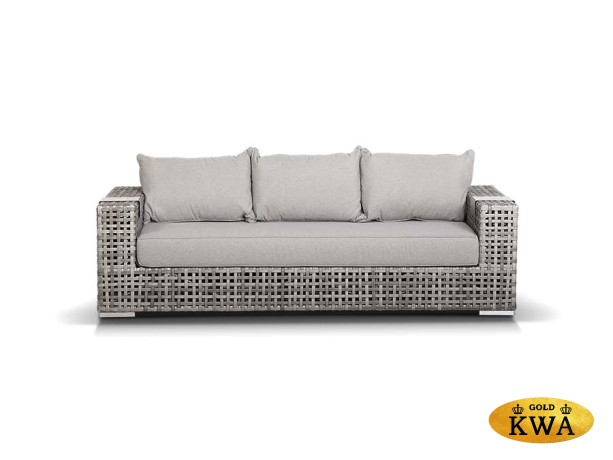 "Тито" лаунж-зона из искусственного ротанга, цвет серый