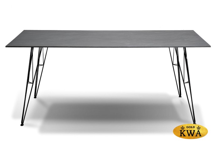 "Руссо" обеденный стол из HPL 184х80см, цвет "серый гранит"