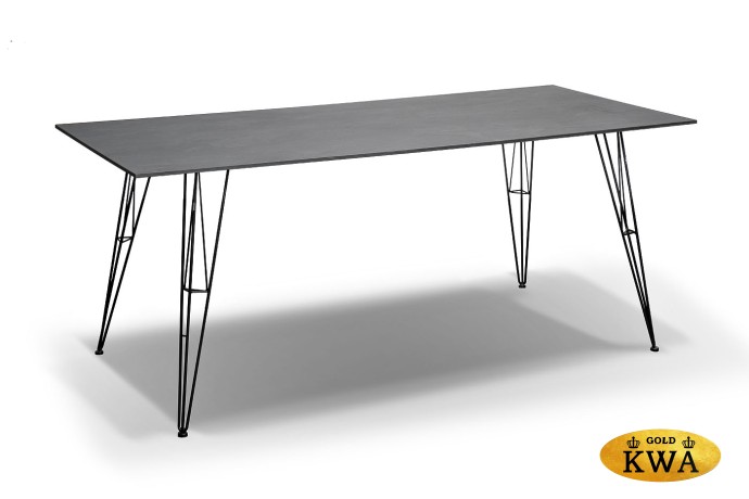 "Руссо" обеденный стол из HPL 184х80см, цвет "серый гранит"