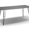 "Руссо" обеденный стол из HPL 184х80см, цвет "серый гранит"
