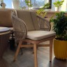 Кресло обеденное деревянное с подушками