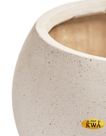 Кашпо TREEZ Effectory Beton Полусфера Белый песок д-43 см, в-29 см