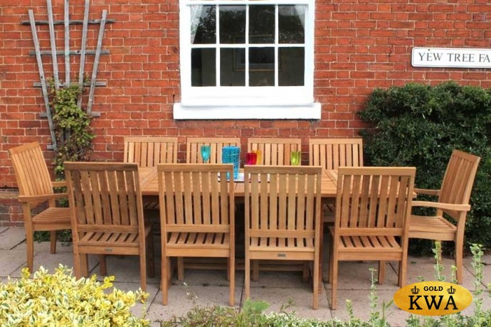 Neapel-Lerum 10 Комплект обеденной мебели натуральный, тик