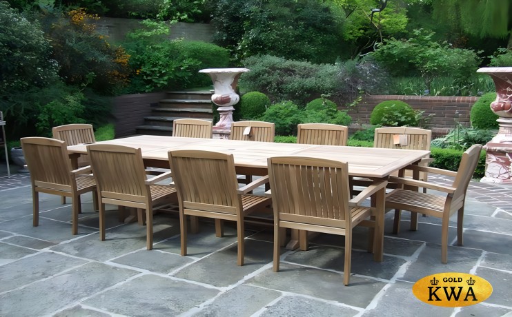 Neapel-Lerum 10 Комплект обеденной мебели натуральный, тик