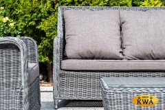 "Гляссе" диван трехместный из искусственного ротанга, цвет графит