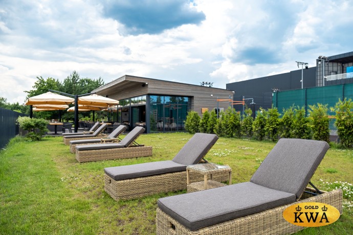 "Рим" шезлонг с подушкой, цвет соломенный