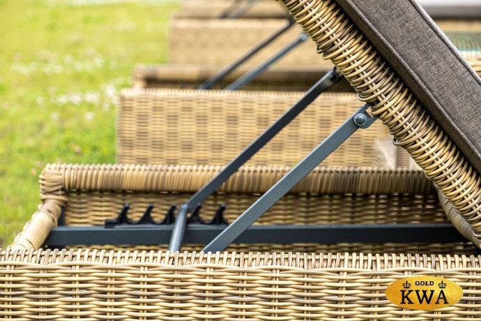 "Рим" шезлонг с подушкой, цвет соломенный