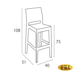 Стул пластиковый барный