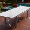 ГАРДА раскладной обеденный стол из алюминия (цвет серый)
