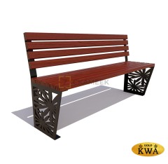 Скамейка «Ромашка» без подлокотников (2,0 ангарская сосна,30х60)