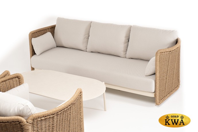 "Аликанте" лаунж-зона из искусственного ротанга, цвет соломенный