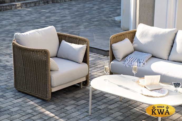 "Аликанте" лаунж-зона из искусственного ротанга, цвет соломенный