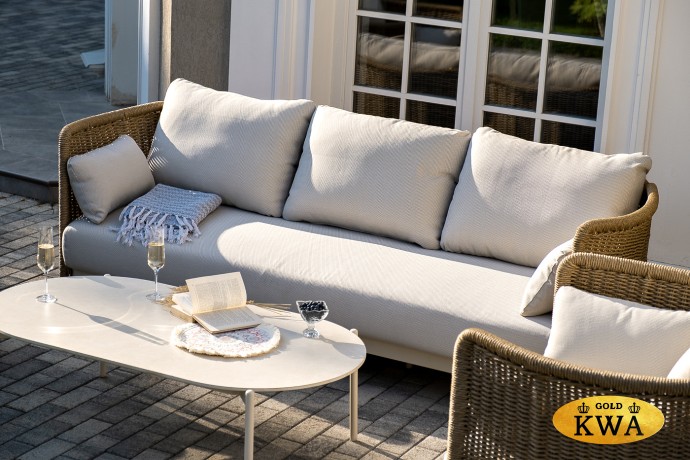 "Аликанте" лаунж-зона из искусственного ротанга, цвет соломенный