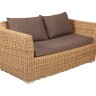 "Капучино" диван из искусственного ротанга двухместный, цвет соломенный