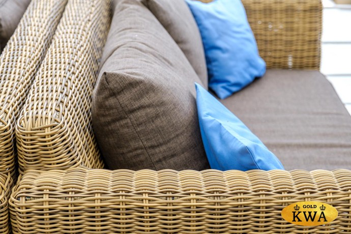 "Капучино" диван из искусственного ротанга двухместный, цвет соломенный