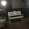 Скамейка из литого алюминия Rio White