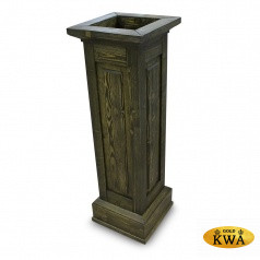 Кашпо напольное в виде столба из дерева