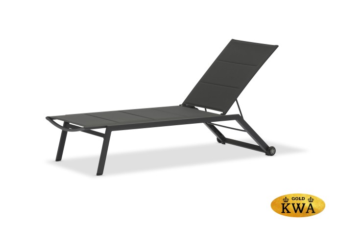 Лежак антрацит, алюминий/текстилен