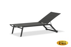 Лежак антрацит, алюминий/текстилен