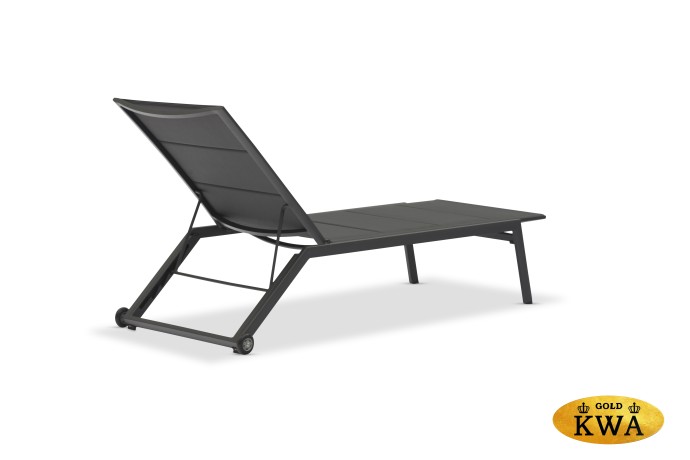 Лежак антрацит, алюминий/текстилен