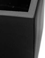 Кашпо TREEZ Effectory Black Stone Низкий узкий прямоугольник Антрацит в-22, ш-20, дл-40 см 1/1