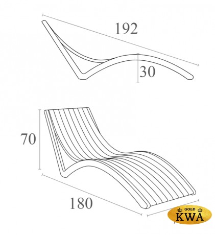 Шезлонг-лежак пластиковый