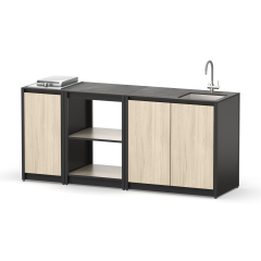 Уличная кухня Lounge C-103SP, 1.9 м, дуб сонома/черный мрамор