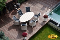 ЛУГАНО обеденный стол (цвет светло-серый)