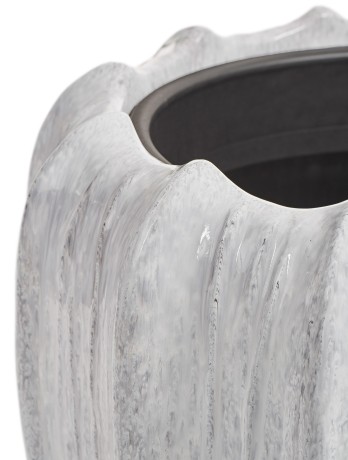 Кашпо TREEZ Effectory Aura Чаша Жемчужный лак д-58, в-49 см