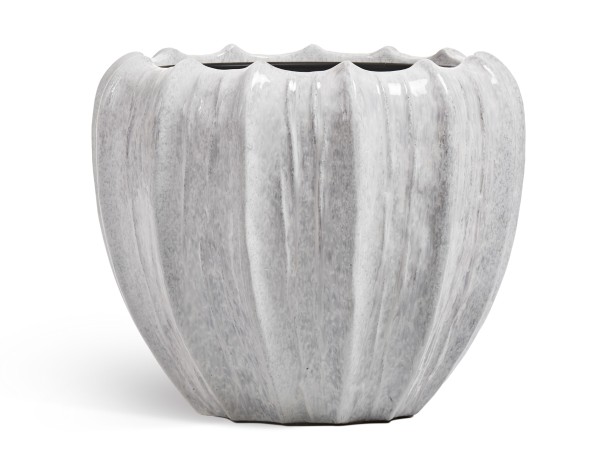 Кашпо TREEZ Effectory Aura Чаша Жемчужный лак д-58, в-49 см