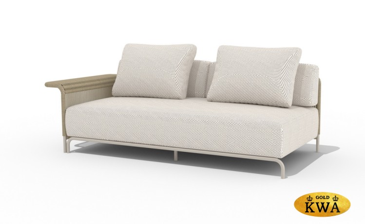 "Мальдивы" трансформирующаяся лаунж-зона из искусственного ротанга, цвет соломенный