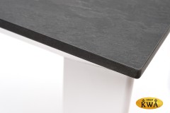 "Венето" обеденный стол из HPL 90х90см, цвет "серый гранит", каркас белый