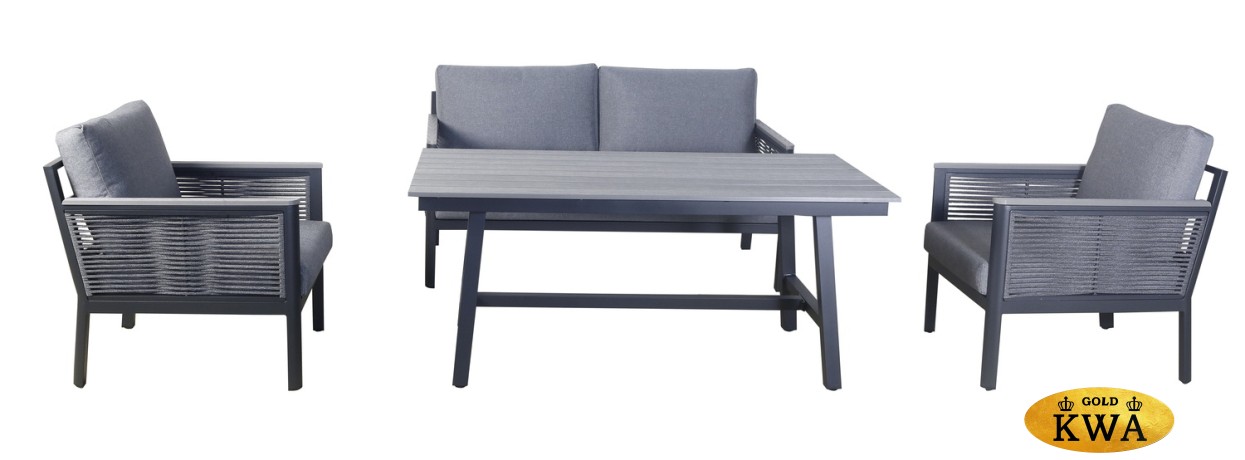 "Сан Ремо" комплект садовый для лаунж-зоны серый