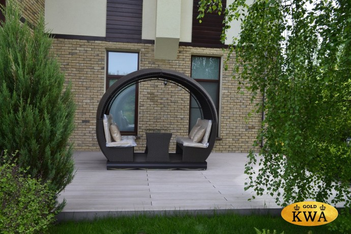 Маятниковые садовые качели Derong из ротанга