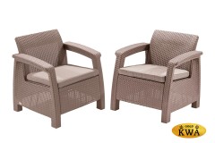 Комплект мебели Corfu Duo (2 кресла), капучино