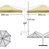 Зонт профессиональный двухкупольный Ø3х6 м